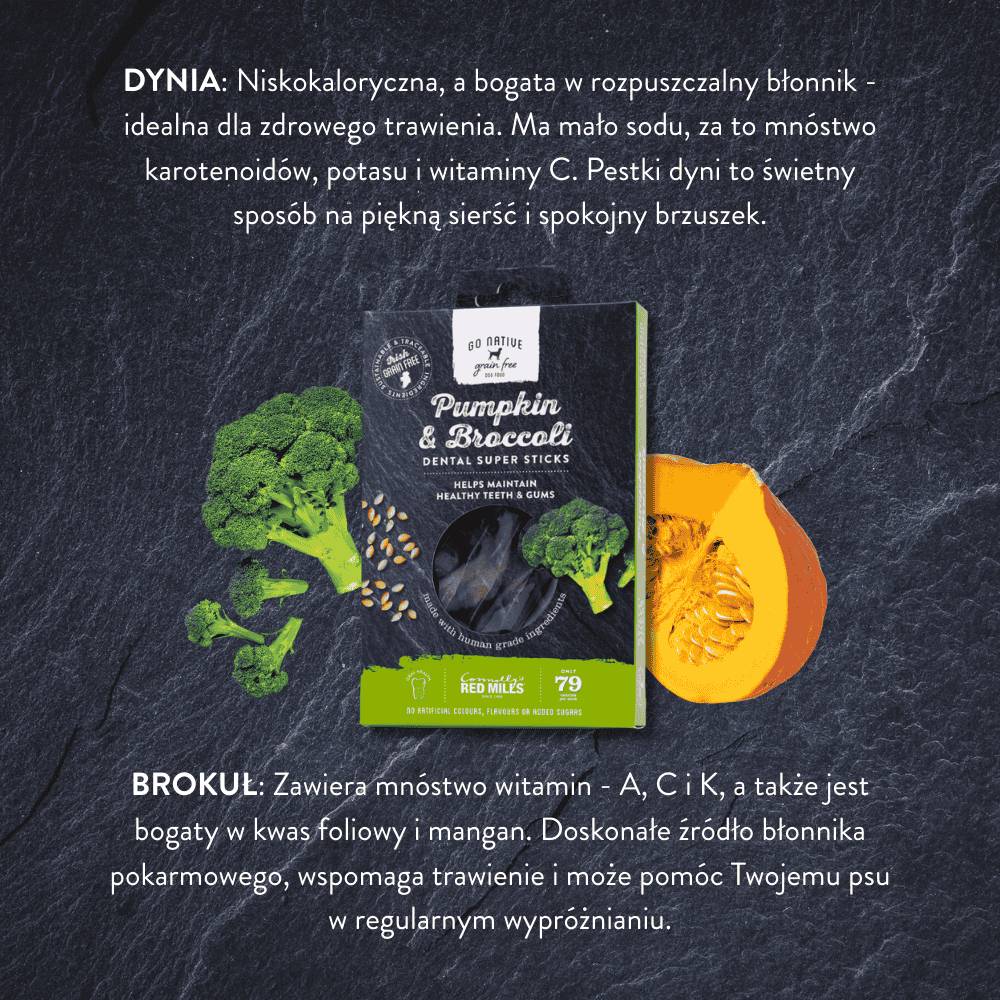 Gryzaki dentystyczne z dynią i brokułem 2