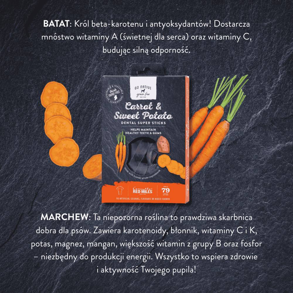 Gryzaki dentystyczne z marchewką i batatem 2